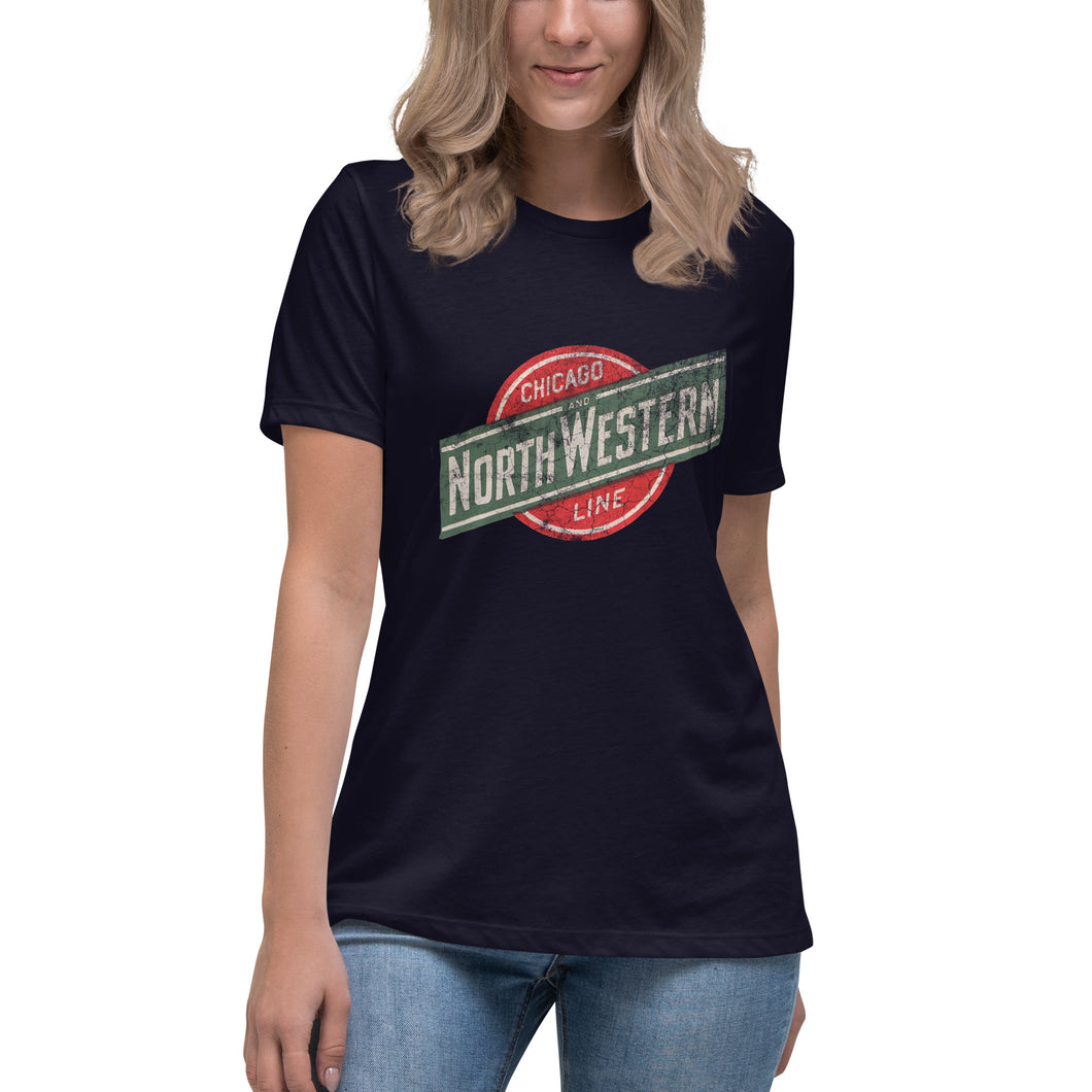 North Western Chicago Line Women's Relaxed T-Shirt