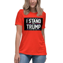 Load image into Gallery viewer, I Stand With Trump Short Sleeve Women&#39;s Fashion Fit T-Shirt
