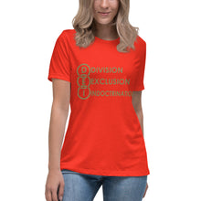 Load image into Gallery viewer, DEI Division Exclusion Indoctrination Women&#39;s Relaxed T-Shirt
