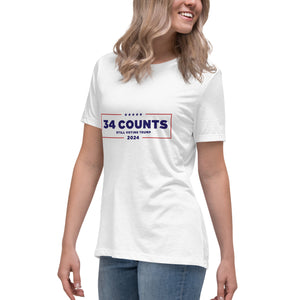 34 Counts Still Voting for Trump Women's Relaxed T-Shirt