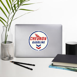 "Chevron Gasoline Oil Sign" Bubble-free stickers