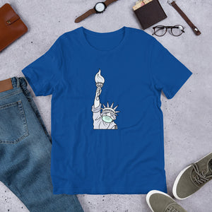 "Statue of Liberty Masked" Men's T-Shirt
