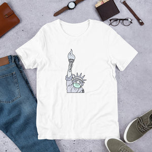 "Statue of Liberty Masked" Men's T-Shirt