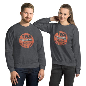 TWA Fastest Coast to Coast Men's Sweatshirt