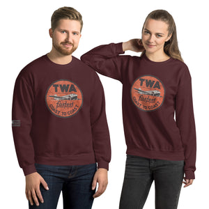 TWA Fastest Coast to Coast Men's Sweatshirt