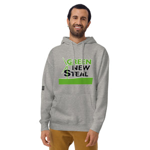 Green New Steal Men's Hoodie