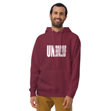Load image into Gallery viewer, &quot;Unmasked Unvaccinated Unafraid&quot; Unisex Hoodie
