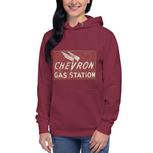 "Chevron Gasoline Station" Women's Hoodie