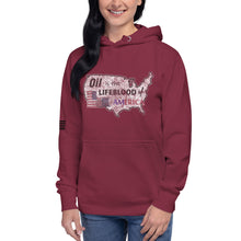 Load image into Gallery viewer, Oil Is The Lifeblood of America Women&#39;s Hoodie
