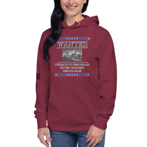 Wanted Threats to Democracy Bitter Clingers Deplorables Women's Hoodie