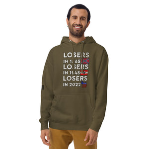 Losers in 1865 Losers in 1945 Losers in 2022 Men's Hoodie