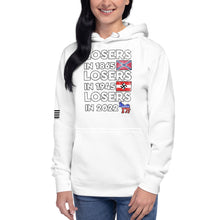 Load image into Gallery viewer, Losers in 1865 Losers in 1945 Losers in 2022 Women&#39;s Hoodie
