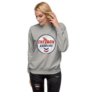 "Chevron Gasoline Oil Sign" Women's Sweatshirt