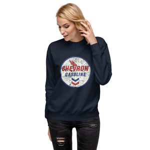 "Chevron Gasoline Oil Sign" Women's Sweatshirt