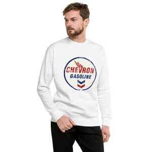 "Chevron Gasoline Oil Sign" Men's Sweatshirt