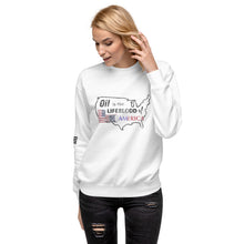 Load image into Gallery viewer, Oil Is The Lifeblood of America Women&#39;s Sweatshirt
