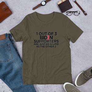 "One Out of Three Biden Supporters" Men's T-Shirt