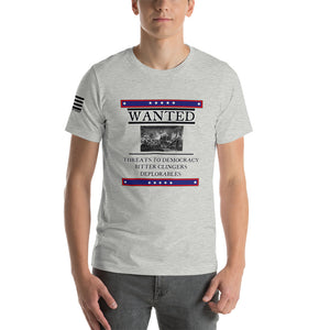 Wanted Threats to Democracy Bitter Clingers Deplorables Men's T-shirt