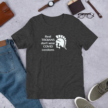 Load image into Gallery viewer, &quot;Real Trojans Don&#39;t Wear Covid Condoms&quot; Men&#39;s T-Shirt
