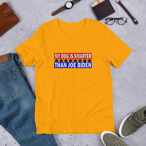 "My Dog is Smarter than Joe Biden" Men's T-Shirt