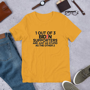 "One Out of Three Biden Supporters" Men's T-Shirt