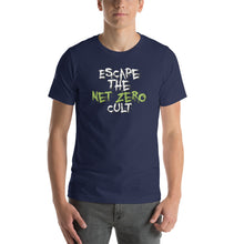 Load image into Gallery viewer, Escape the Net Zero Cult Men&#39;s T-shirt

