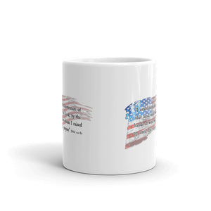 "I Established the Constitution of this Land" White glossy mug