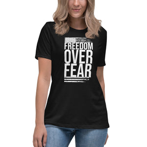"Freedom Over Fear" Women's Fashion Fit T-Shirt