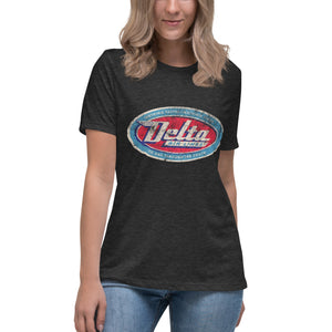 Delta Airlines Distressed Short Sleeve Women's Fashion Fit T-Shirt