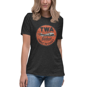 TWA Fastest Coast to Coast Short Sleeve Women's Fashion Fit T-Shirt