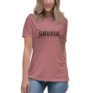 SAVAGE with Arrows Short Sleeve Women's Fashion Fit T-Shirt