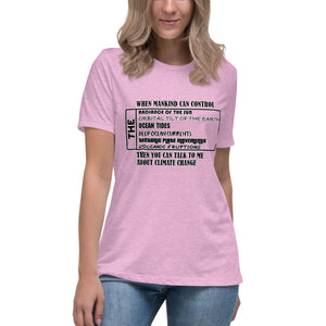 When Mankind Can Control Short Sleeve Women's Fashion Fit T-Shirt