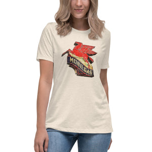 "Mobilegas Pegasus Sign" Short Sleeve Women's Fashion Fit T-Shirt