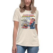 Load image into Gallery viewer, DeSantis Airlines Announcing New Service Short Sleeve Women&#39;s Fashion Fit T-Shirt
