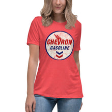 Load image into Gallery viewer, &quot;Chevron Gasoline Oil Sign&quot; Short Sleeve Women&#39;s Fashion Fit T-Shirt

