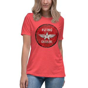 "Flying A Oil Sign" Short Sleeve Women's Fashion Fit T-Shirt