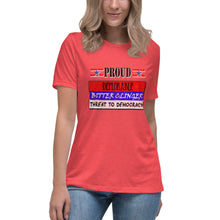 Load image into Gallery viewer, Proud Deplorable Bitter Clinger Threat to Democracy Short Sleeve Women&#39;s Fashion Fit T-Shirt
