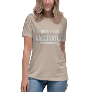 "I Identify As Vaccinated' Women's Fashion Fit T-Shirt