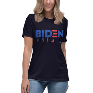 "BIDEN Leaving Americans Behind" Women's Fashion Fit T-Shirt