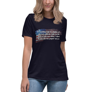 "I established the Constitution of this Land" Short Sleeve Women's Fashion Fit T-Shirt
