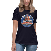 Load image into Gallery viewer, Delta Airlines Distressed Short Sleeve Women&#39;s Fashion Fit T-Shirt
