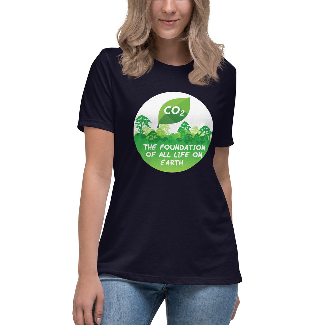 CO2 The Foundation Of All Life On Earth Short Sleeve Women's Fashion Fit T-Shirt