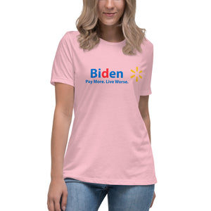 "Biden Pay More Live Worse" short sleeve Women's Fashion Fit T-Shirt