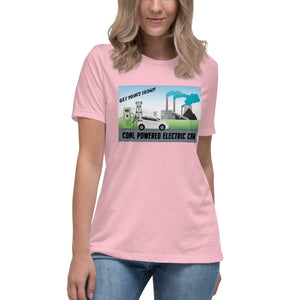 Coal Powered Electric Car Short Sleeve Women's Fashion Fit T-Shirt