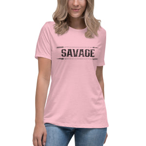 SAVAGE with Arrows Short Sleeve Women's Fashion Fit T-Shirt