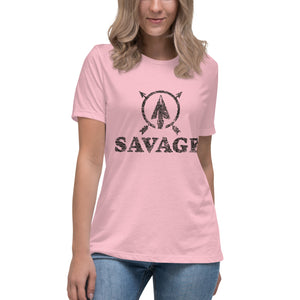 SAVAGE Arrow in Circle Short Sleeve Women's Fashion Fit T-Shirt