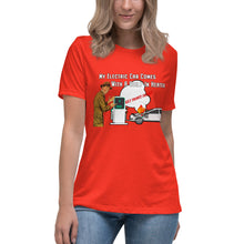 Load image into Gallery viewer, My Electric Car Comes With A Built-In Heater Short Sleeve Women&#39;s Fashion Fit T-Shirt
